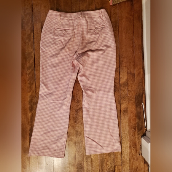 Weekend max mara lilac gingham ankle pants sz 10 - Picture 2 of 5